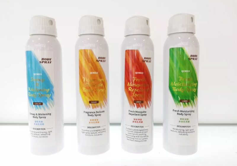 Brightening body lotion spray